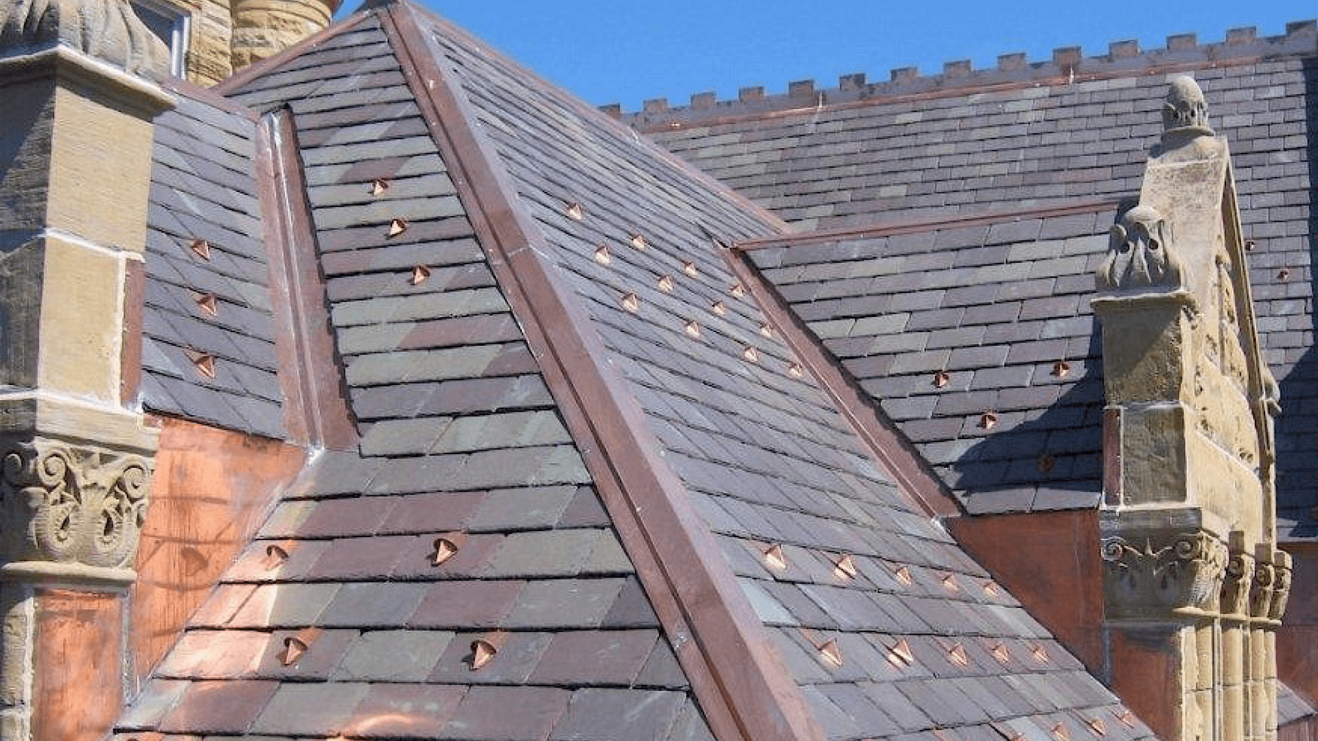 a slate roof