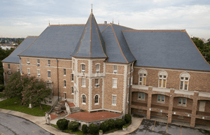 Restored roof on a commercial building