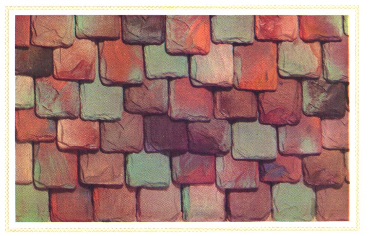 peebles multi colored ceramic roof tiles
