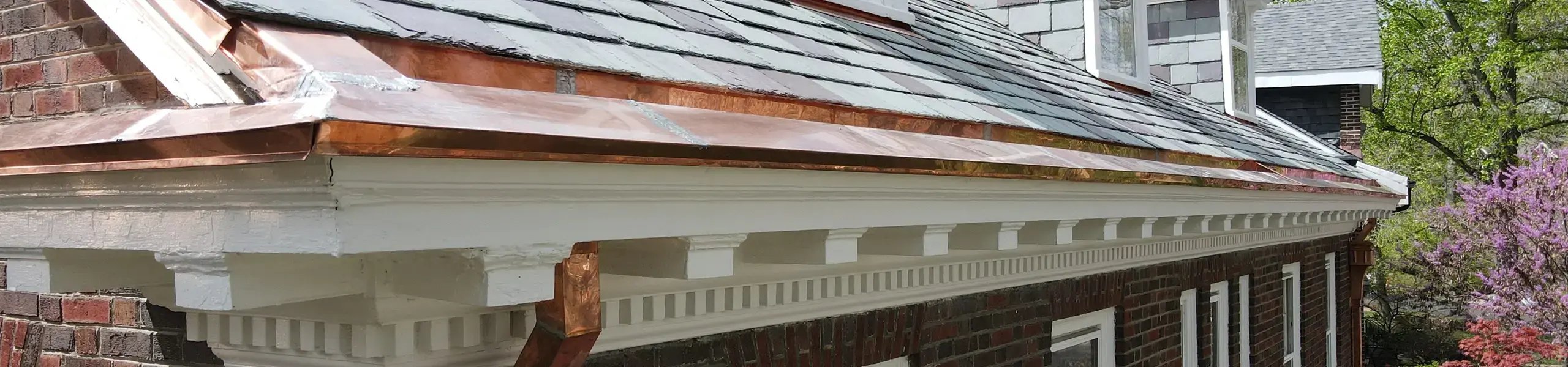 custom copper gutters and downspouts